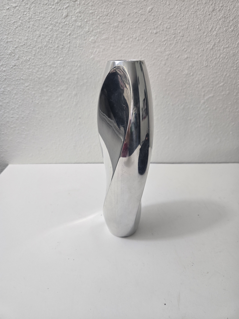 Nambe Polished Silver Twisted Vase